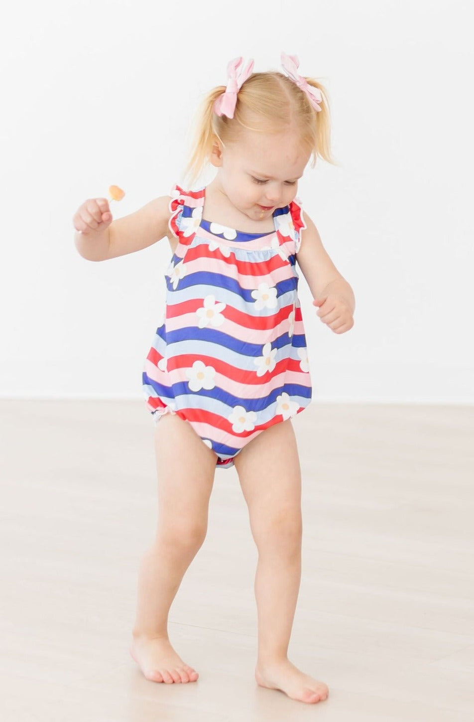 SALE July Vibes Ruffle Cross Back Romper